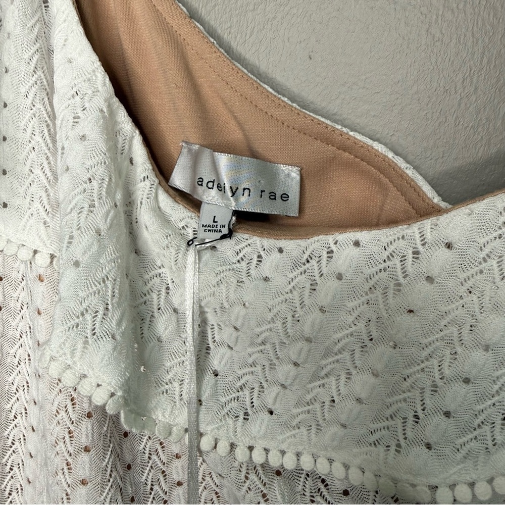 Adelyn Rae Trixie - White One-Shoulder Dress NWT Size Large - Picture 6 of 12
